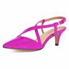 LOSLANDIFEN Women's 5cm Pointed Toe Cross Strap Buckle Sandals Slingback Pumps High Heels Party Wedding Dress Comfortable Shoes