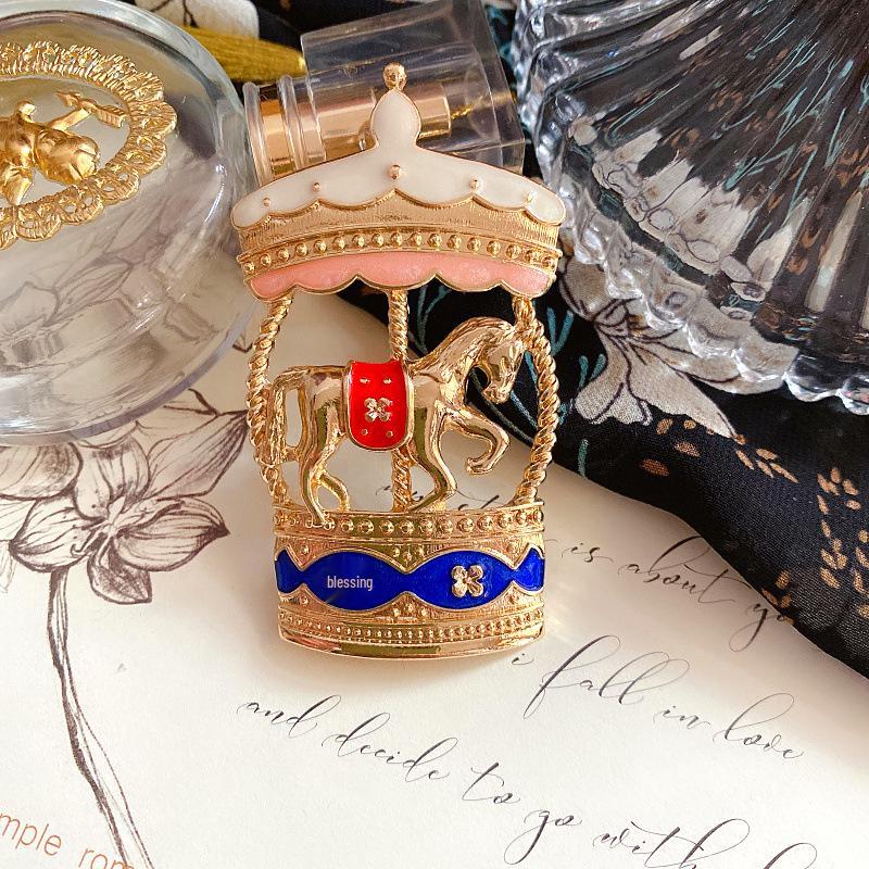 Винтажная ретро эмалевая брошь-карусель - Изысканная брошь с характером