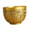 Brass Feng Shui Bowl Chinese Traditional Luck Fortune Wealth Statue Sculpture Success Folk Treasure