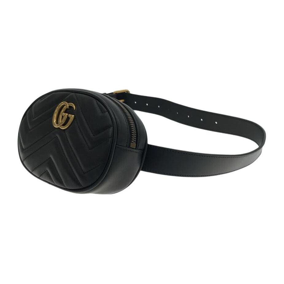 Gucci GG Marmont Quilted Leather Shoulder Crossbody Bag Women bags Black 476434-DSVRT-1000-1