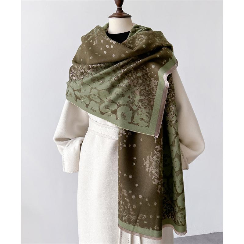 Women Print Cashmere Feel Scarf Shawl Wrap Thick Pashmina Scarf Winter Warm Neckerchief Female Bufanda Tessel Echarpe Blanket
