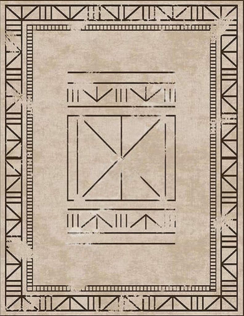 EPeddler Home Современный античный хеттский узор Цифровая печать Моющаяся нескользящая точечная основа с бахромой Новое поколение ковров для гостиной, прихожей, спальни и напольного коврика