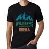 Homme Graphique  Tee Shirt Graphic T Shirt Wilderness BURMA Black