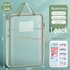 Transparent Large-Capacity L-Shaped Homework and Filing Bag