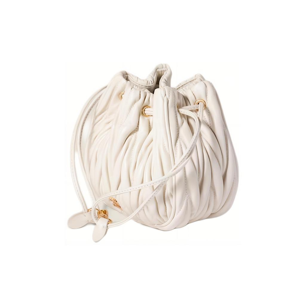 Miu Miu Matelassé Classic Logo Lambskin Handbag Women handbags White 5ND022_AFPP_F0009