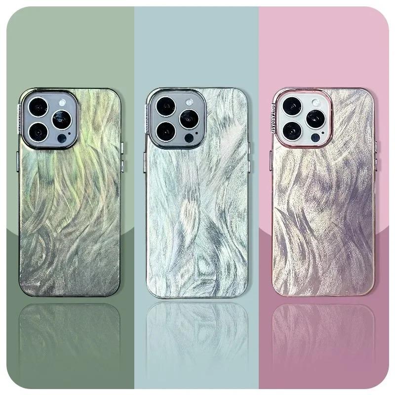 Роскошный блестящий лазерный чехол для телефона для iPhone 15 14 13 12 11 Pro Max Bling Dreamy Shell противоударная мягкая задняя крышка