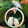 Flexible Parrot Standing Woven Rope Sturdy Bird Cotton Rope Swing Bird Bite Toy  Paw Grinding