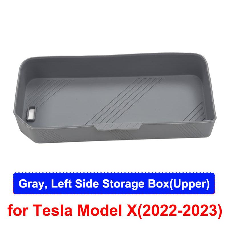 Для Tesla Model X Органайзер для хранения в заднем багажнике, ящик-лоток, силиконовый водонепроницаемый, ModelX 2023 2022, протектор, аксессуары для салона автомобиля