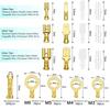 120/270/315 шт. Сращивание Папа и Мама Провод Лопаточный Разъем Обжимная Клеммная Колодка Набор Ассорти Золотистый с Изолирующей Втулкой