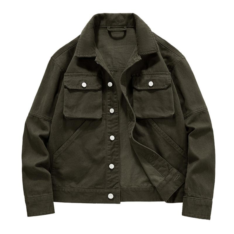Высококачественная американская ретро-тяжелая джинсовая куртка мужская весенняя новая свободная модная брендовая куртка из чистого хлопка для инструментов