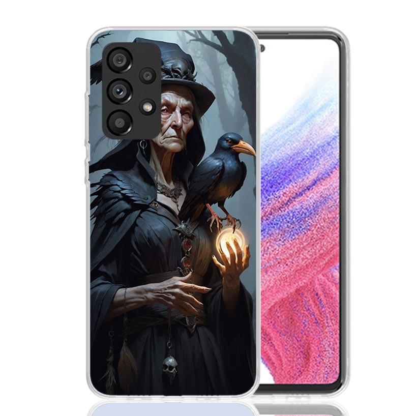 Чехол для телефона на Хэллоуин Лунная Ведьма Ужасы Для Samsung Galaxy A17 A16 A14 A15 A13 A57 A56 A54 A55 A53 A37 A36 A34 A35 A33 A26 A24 A2