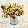 Artificial Flower Exquisite Workmanship Simulation Rose Realistic Faux Silk Flower for Home Wedding Decoration