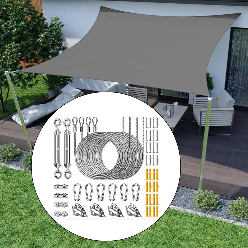 Shade Hardware Kit Accessories Replacement Easy Installation for Rectangle & Triangle Sail
