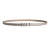 Simple Design Women's Thin Belt Fashion Casual And Versatile Jeans Dress Accessories Girdle Silver Pin Buckle Pu Waistband