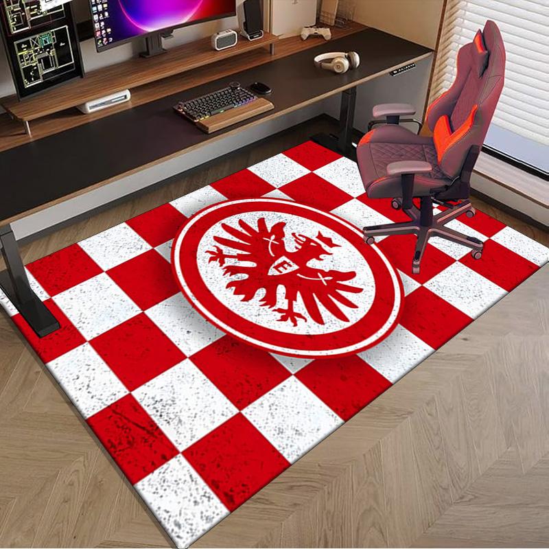 Eintracht Frankfurt Crest Area Rug Office rug, Chair Rug, Decor Carpet Livingroom bedroom Mat, Large Size Fan gifts Christmas gifts