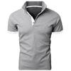 MaleWardrobe Fashion Polos Summer Men's Slim Lapel Solid Color T-Shirt