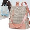 Женский рюкзак с защитой от кражи, клетчатая многофункциональная сумка через плечо, трехцелевой дорожный рюкзак