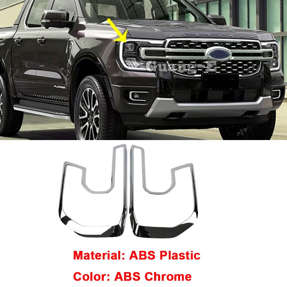 For Ford Ranger T9 2024+ ABS Rear Tail Light Lamp Cover Front Head Light Frame Door Handle Trim Armrest Accessories