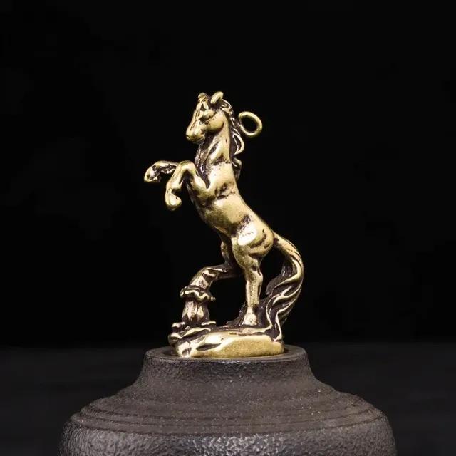 1 шт. животное фэн-шуй винтажное украшение латунная статуя дракона богатство процветание кулон в китайском стиле