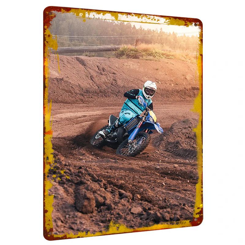 Custom Off Road Motocross Rider Metal Wall Art Home Decor Racing Theme Birthday Gift