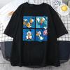 Unisex Streetwear Top T-shirt Ulzzang Harajuku Fawn Bambi Printed Tshirt Summer Short Sleeves Casual Clothing