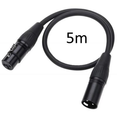 Câble XLR Mâle XLR Femelle 3 Broches - 5m - Microphone Son Enceinte Amplificateur Console DMX Phonillico®