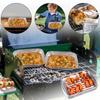 Disposable Aluminum Foil Broiler Pan For Oven (10 Pack) Sheet Pans For Grilling,Roasting Rack,Trays With Ribbed Surface For BBQ Grill-Like Texture