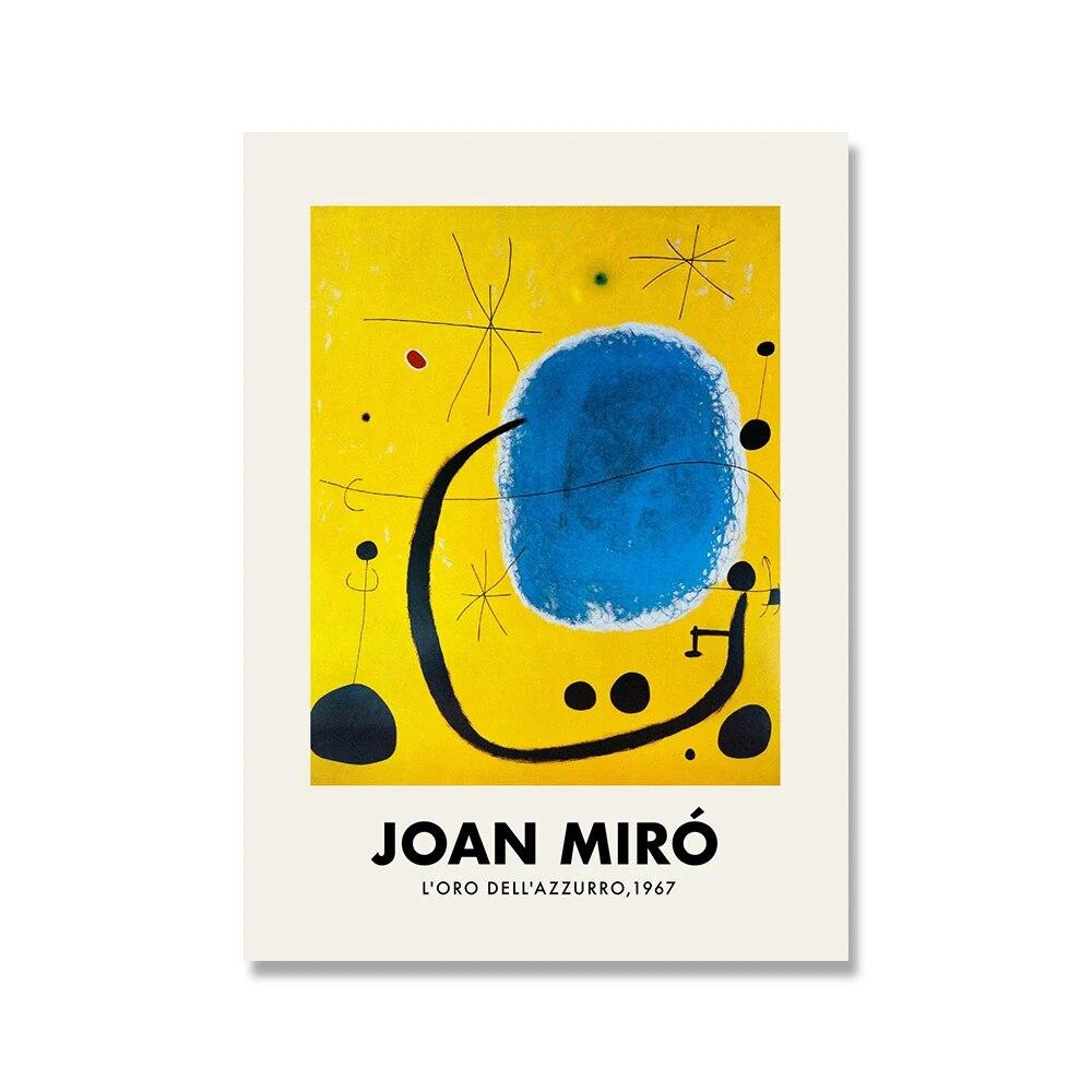 Joan Miro Винтажная абстрактная выставка настенная живопись на холсте скандинавские постеры и принты настенные панно для гостиной домашний декор без рамки