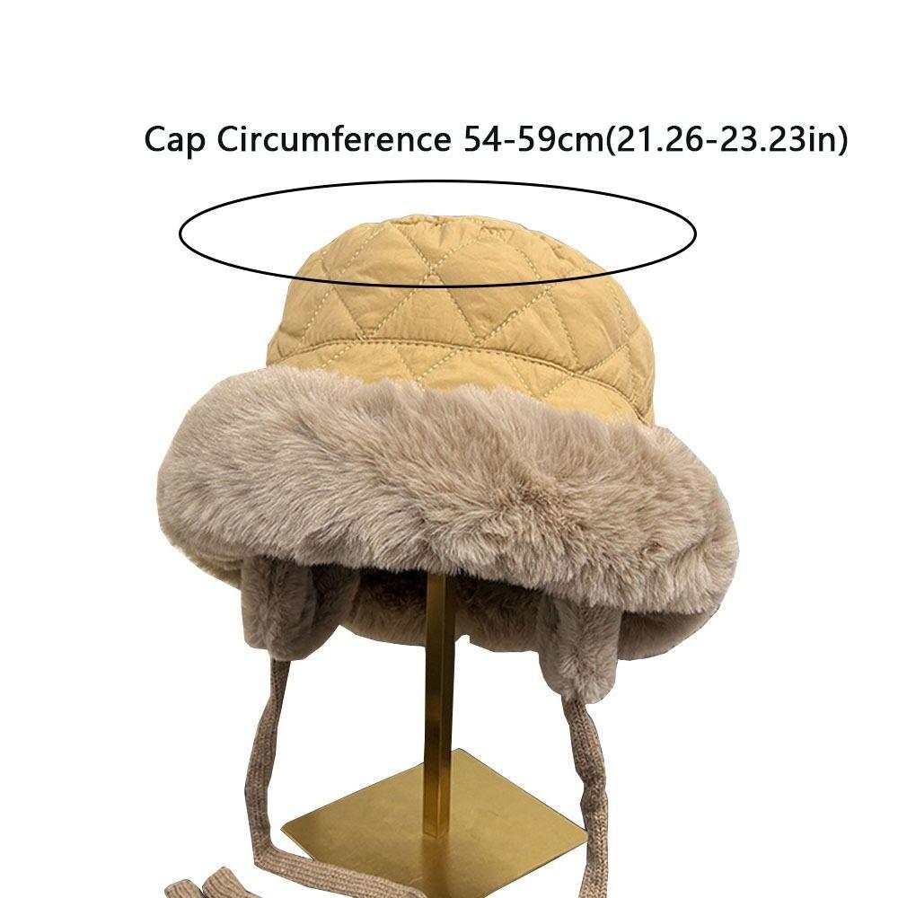 Fluffy Plush Women Winter Hat Soft Bucket Cap Fashion Ear Protection Hat Autumn Winter