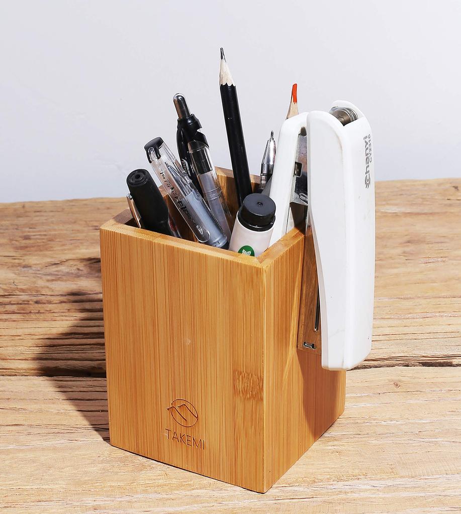 Подставка для ручек TAKEMI из бамбука, подставка для ручек, подставка для красок, подставка для кистей, подставка для палочек для еды, настольное хранилище, SDG, без пластика TM-PH1