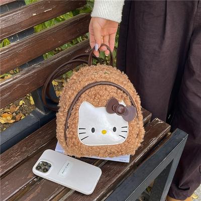 Мультяшный милый кот плюшевый рюкзак цвет Майяр модный ретро рюкзак повседневная простая сумка для девочки