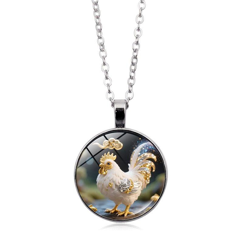 New Zodiac Female Versatile Fashionable Retro Jewelry Pendant Necklace