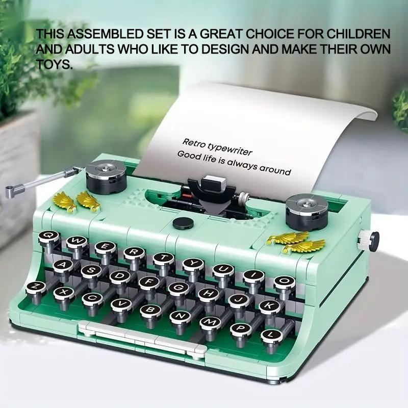 820 шт., строительные блоки для пишущей машинки, классические творческие идеи, машина, ретро, микро-строительные блоки, игрушки для взрослых, детские рождественские подарки