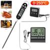 Kitchen Digital Cooking Thermometer Meat Food Temperature Tester for Oven BBQ Grill Timer Function with Probe Meat Heat Meter