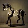 Metal Three-dimensional Openwork -horse Sculpture Horse Sculpture- Desktop Decorative Ornaments