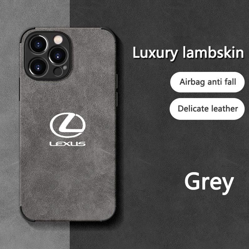 Автомобиль Для Lexus Эмблема Замша Все Включено Чехол Для Телефона Для iPhone 16 15 13 14 12 Pro Max Mini 8 XR XS 16 Plus 15Pro MAX Чехол Оболочка