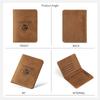 Durable Crazy Horse Leather Passport Cash Card Holder Integrated Boarding Pass Airplane Ticket Book Protective Cover