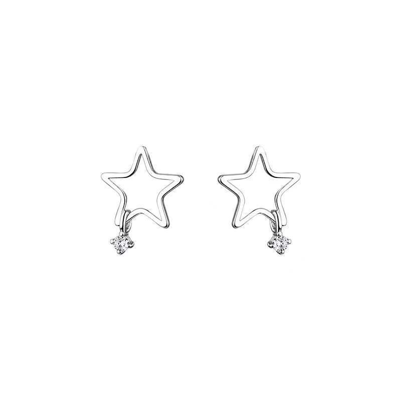 Серьги-гвоздики Beixi из стерлингового серебра S925 в форме звезды: Нежный, Стильный & Крутой для Женщин