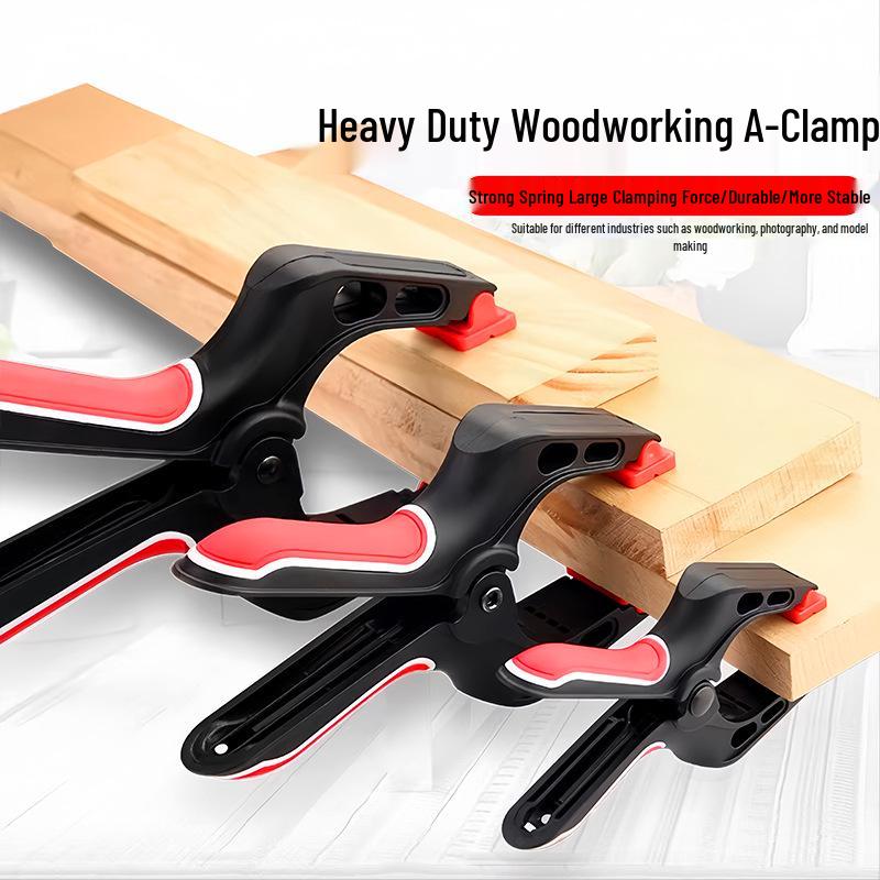 A-Type Heavy-Duty Woodworking Clamp: Strong Spring Fixture for Quick Installation