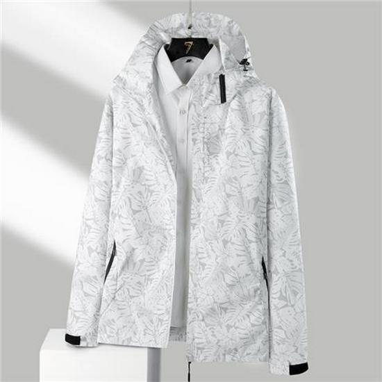 Men's and Women's Windproof and Breathable Outdoor Jacket with Maple Leaf Design and Detachable Hood, Ideal for Spring and Autumn.