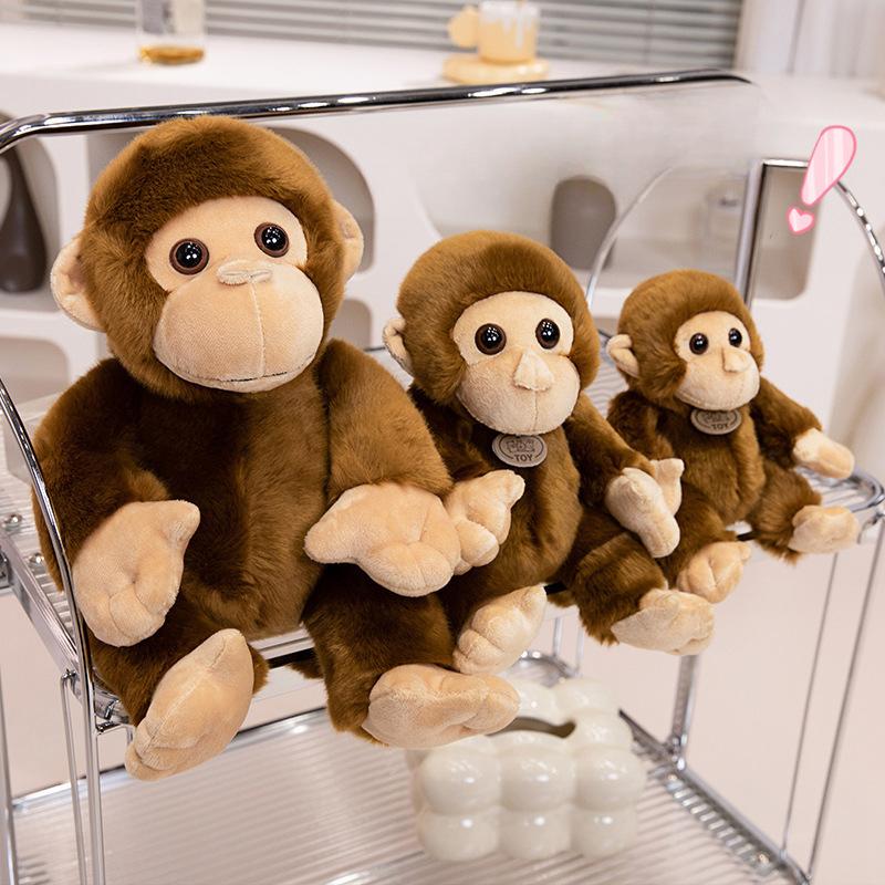 Обезьянка плюшевая игрушка кукла орангутан кукла животное поддельная модель украшение кукла мальчик и девочка детский подарок