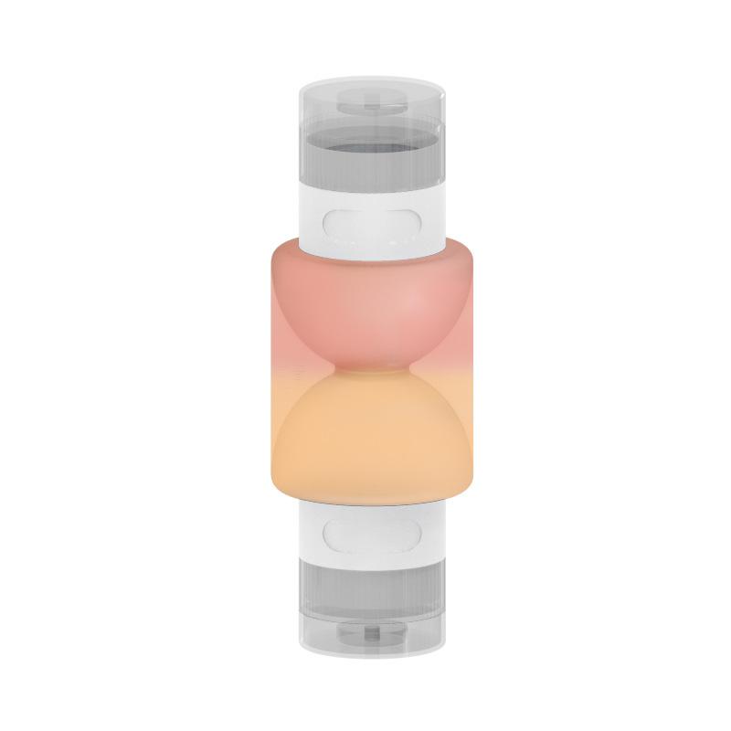 Dual Chamber Silicone Travel Bottle,Portable Refillable Cosmetic Container for Travel & Business Trip
