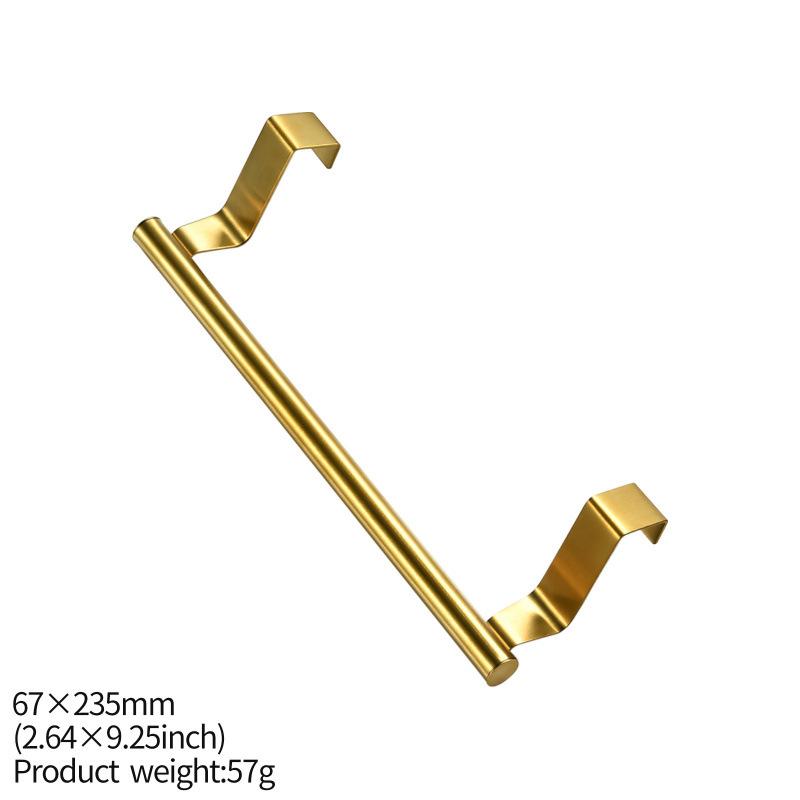 No-Drill Over the Cabinet Door Towel Bar Stainless Steel Hanging Rail Hanger Rack for Kitchen Bathroom