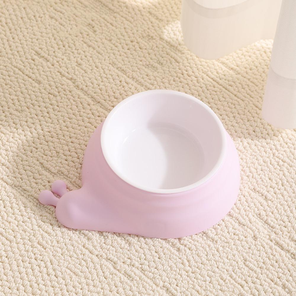 Stainless Steel Pet Cat Feeder Bowl Snail Shap Anti-leakage Cat Water Feeder Anti-spill Non-slip Food Water Bowls For Dogs Cats