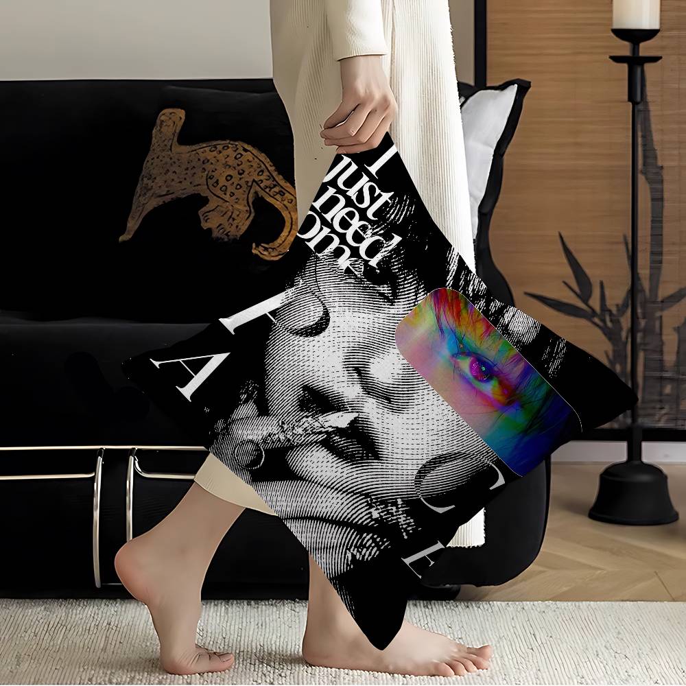 Kpop LLoona YYves Office Cushion Pillowcase Car Cushion Cover45X45CM Lumbar Pillowcase Sofa Pillowcover