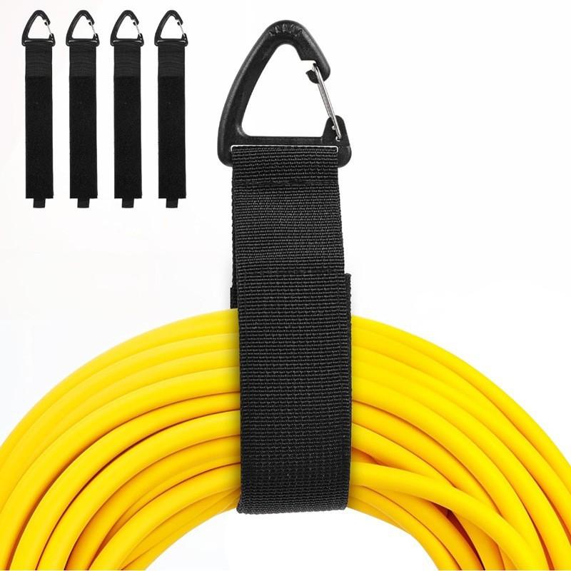 Heavy Duty Hook and Loop Tangle-Free Cord Strap Reusable Adjustable Wire Organizer for Camping Outdoor Power Cord Management