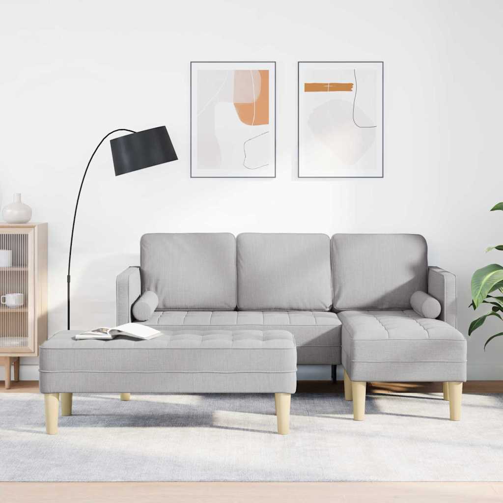 Sofa Set 2 pcs Cloud Grey 173 x 131 x 67 cm Polyester