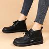 Женские зимние ботинки, оксфорды, ботинки на плоской подошве, дезерты, кожаные студенческие ботинки для девочек, мотоциклетные ботильоны