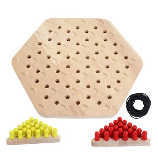 1 набор Треугольные шахматы Настольная игра от 2 до 4 игроков Геометрия Обучение фокусировке Логика Обучение Резиновая лента Треугольник Pegboard Стратегическая игра Игрушка