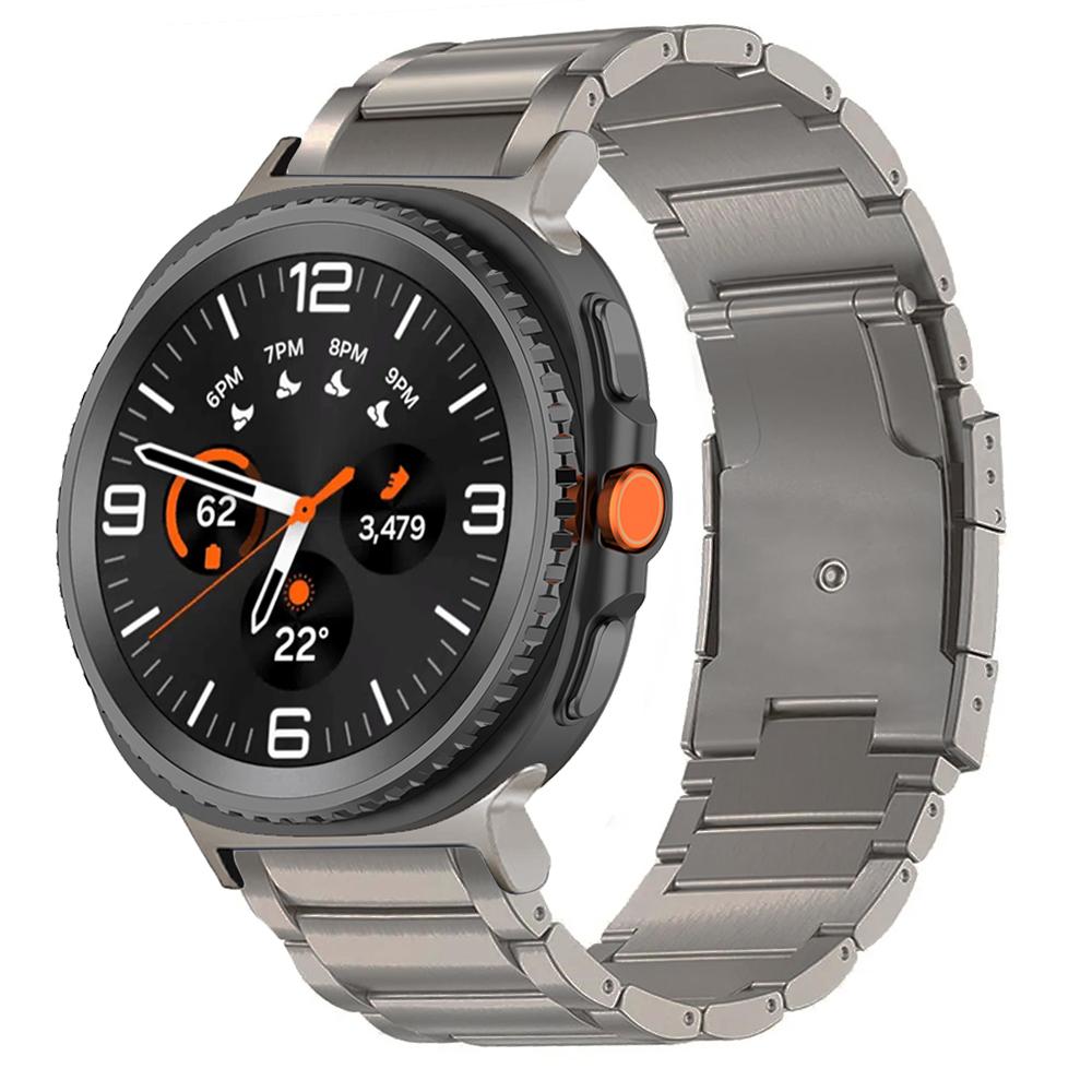 Ремешок без зазоров для Samsung Galaxy Watch Ultra2 Титановый ремешок Мужской Роскошный Бизнес-браслет для Samsung Galaxy Ultra 47 мм Ремешок для запястья